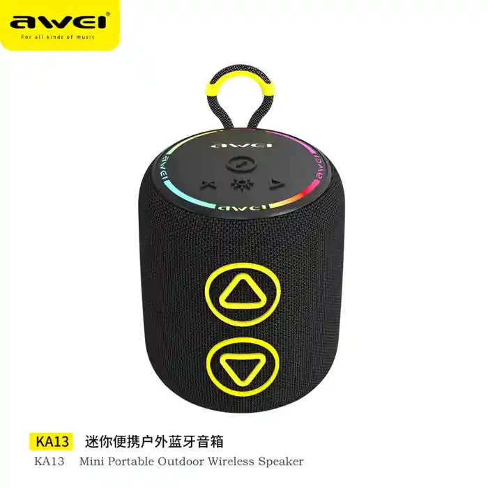 AWEI KA13 Mini Portable Outdoor Wireless Dynamic RGB Bluetooth Speaker